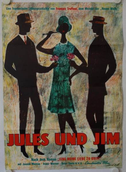 Jules und Jim originales deutsches Filmplakat